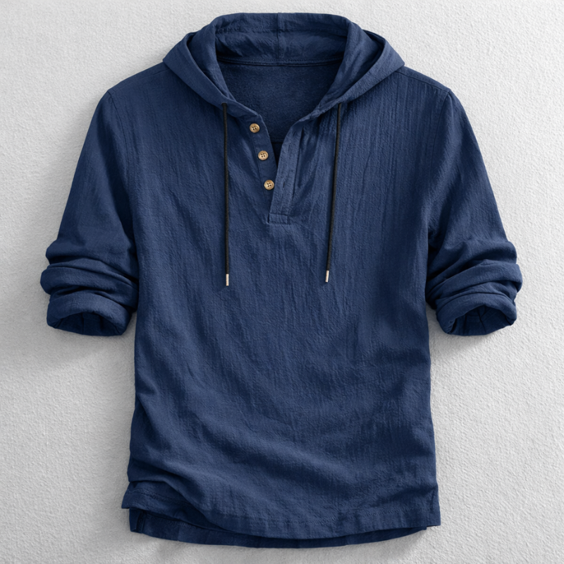 The Riviera Linen Hooded Shirt
