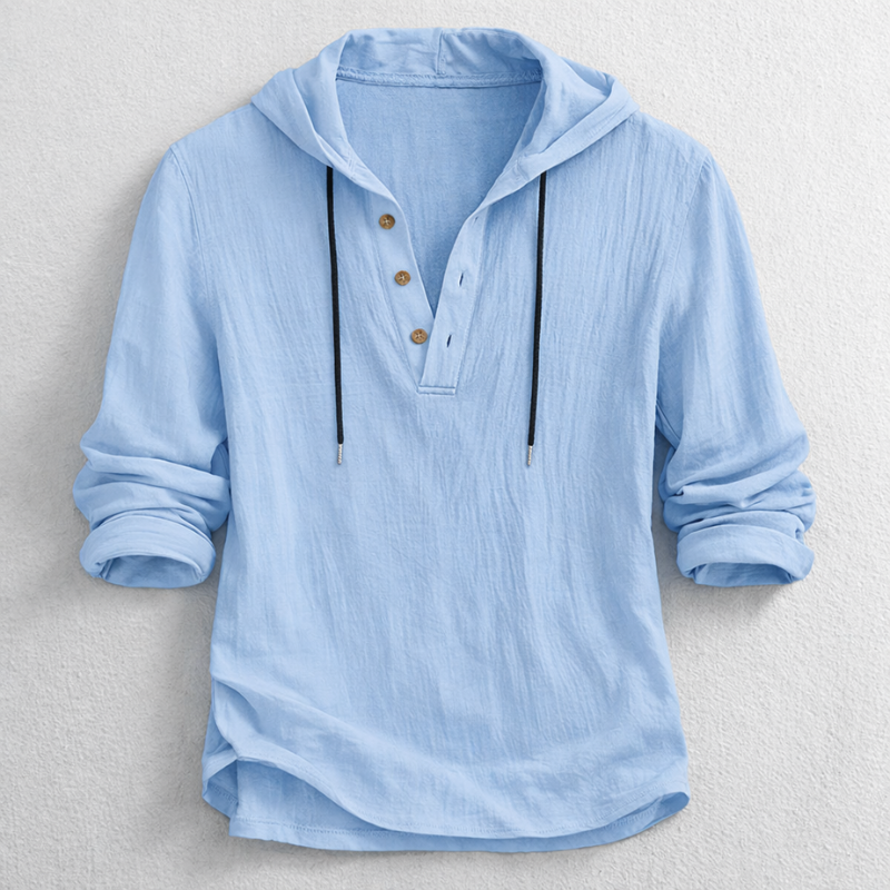 The Riviera Linen Hooded Shirt