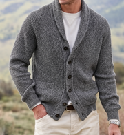 Charcoal Shawl Collar Cardigan
