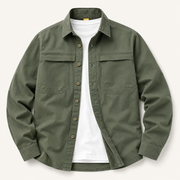 Olive Green Casual Overshirt