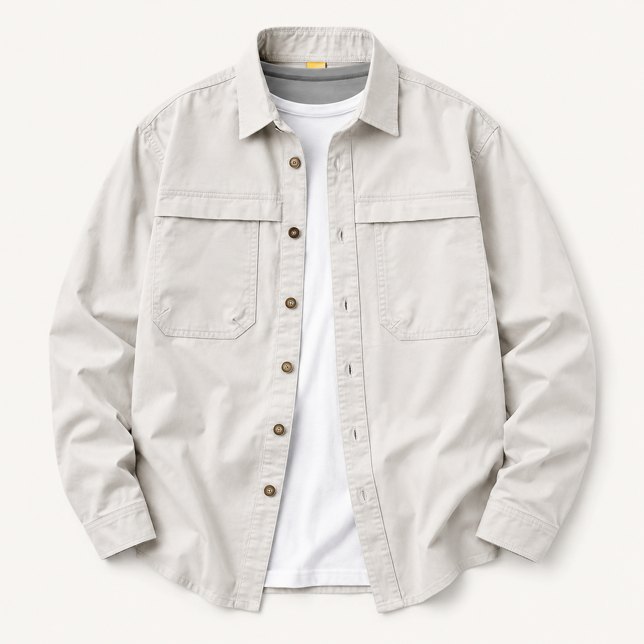 Olive Green Casual Overshirt