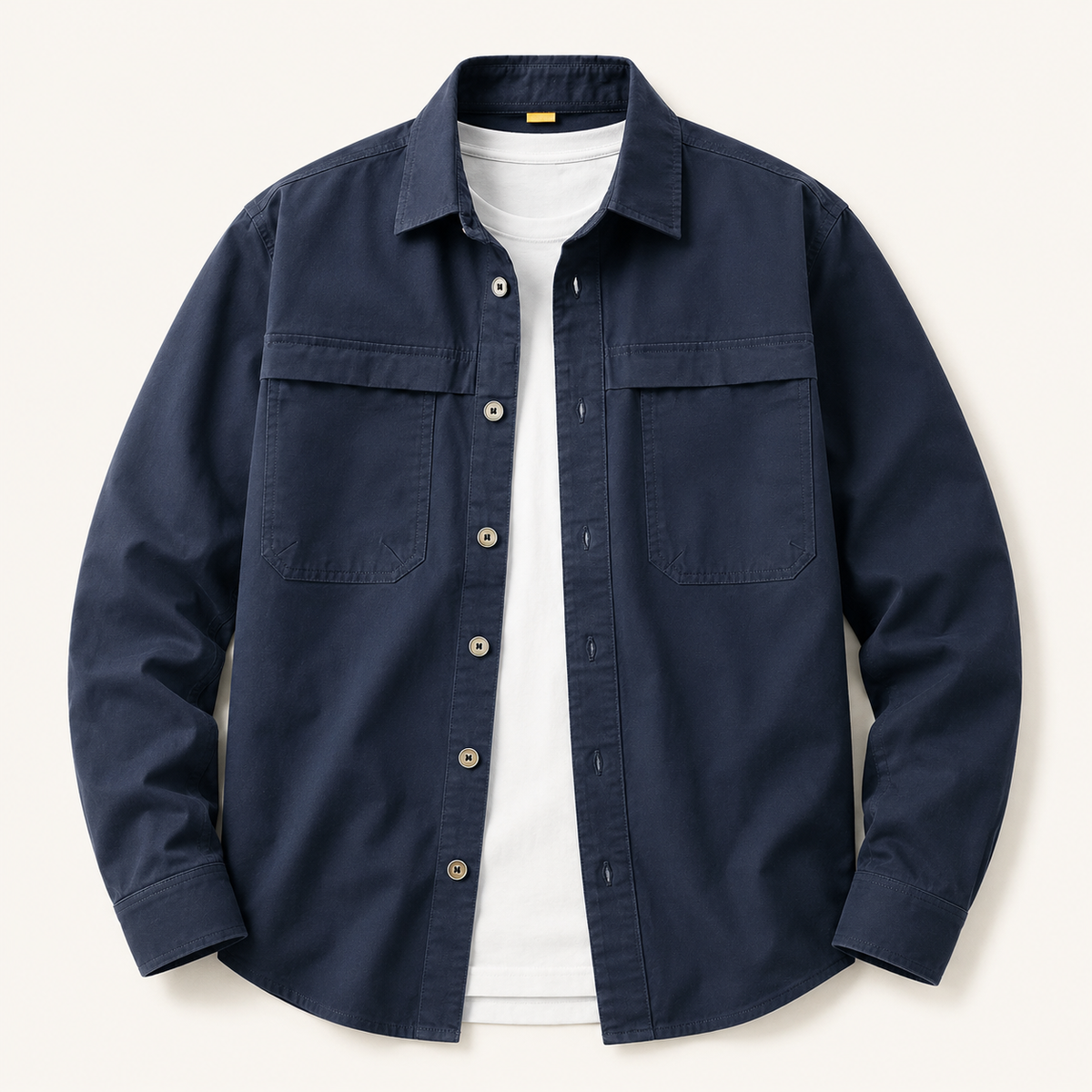 Olive Green Casual Overshirt