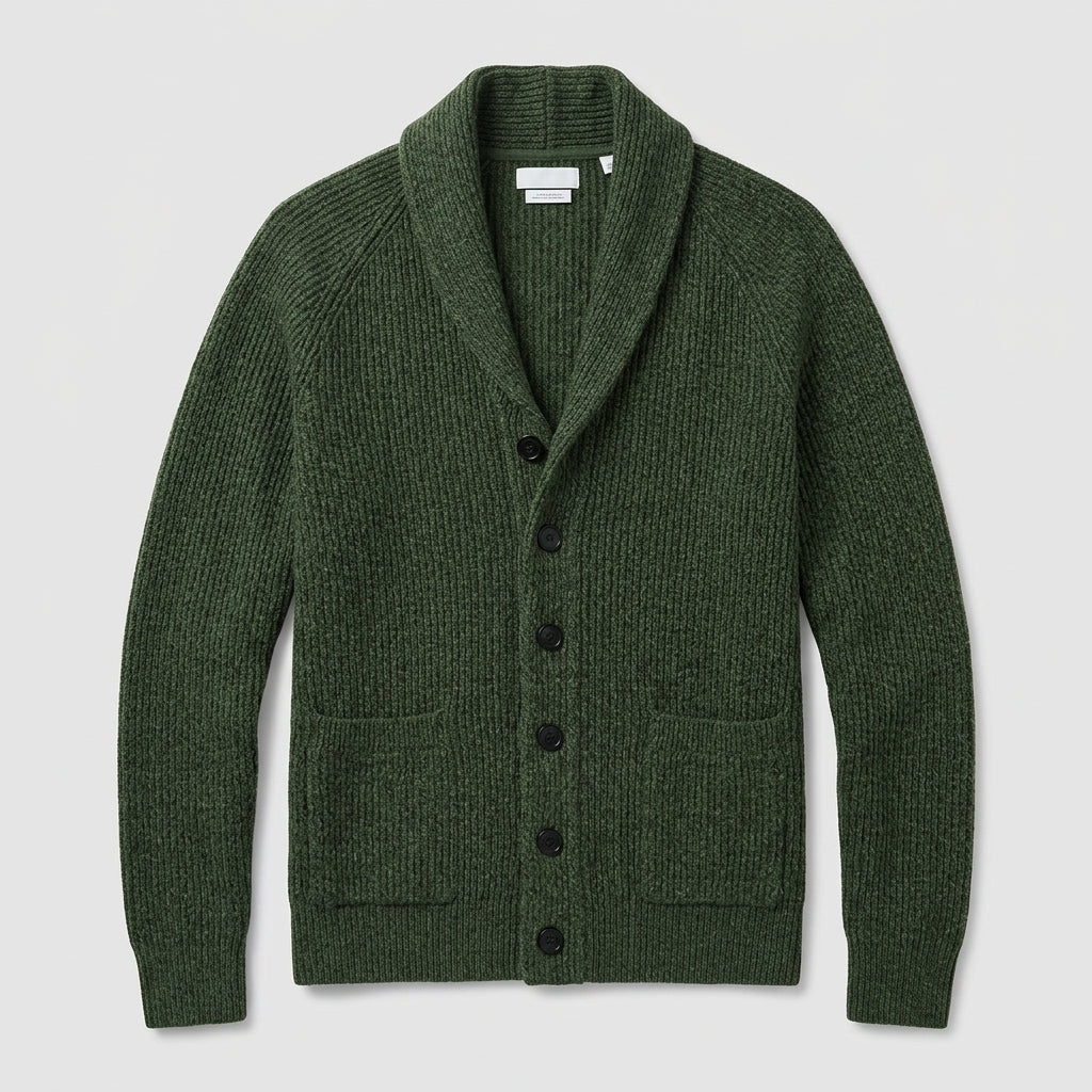Charcoal Shawl Collar Cardigan