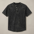 Washed Black Henley T-Shirt