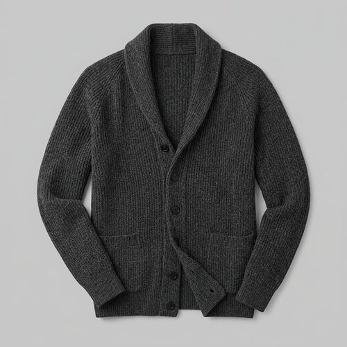Charcoal Shawl Collar Cardigan