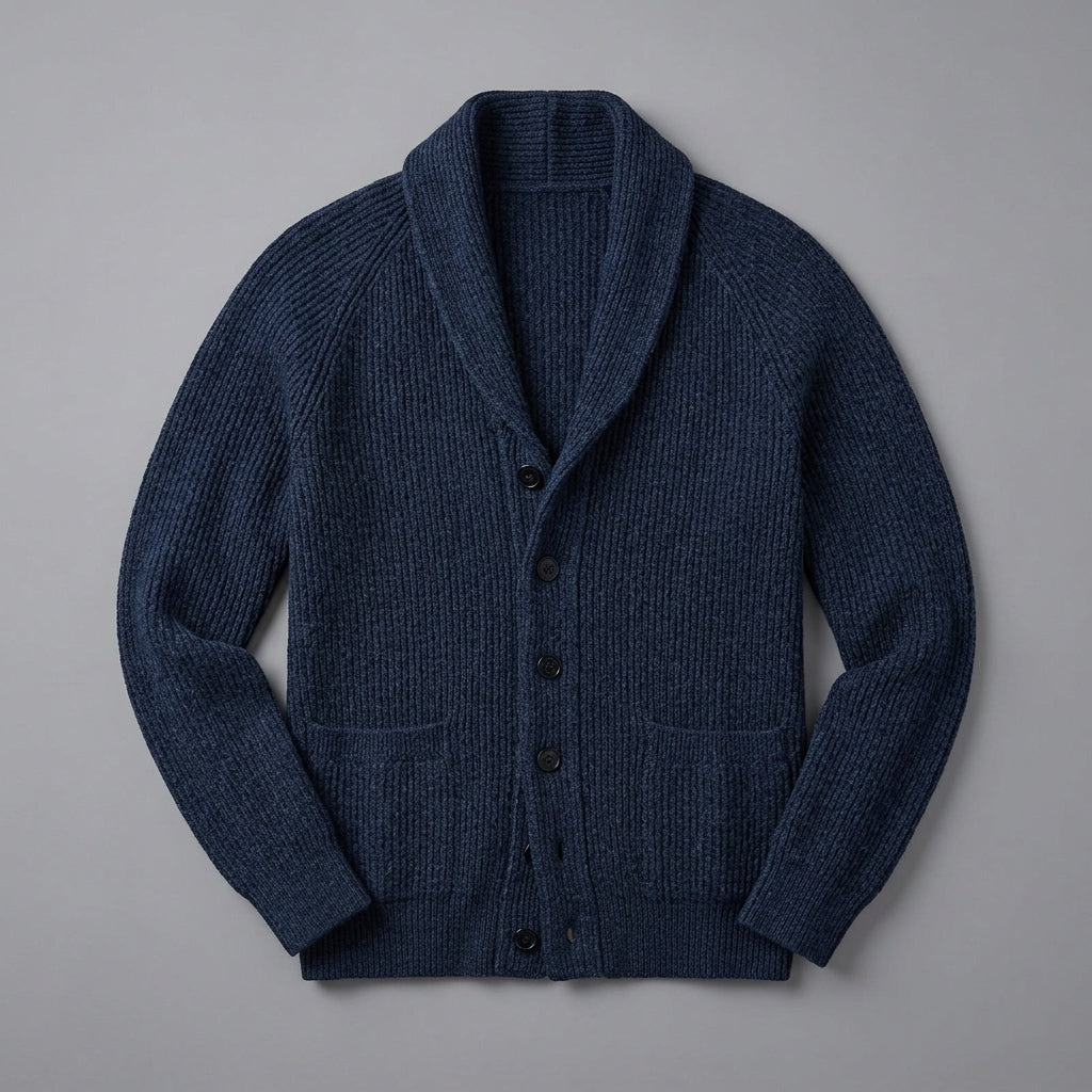 Charcoal Shawl Collar Cardigan