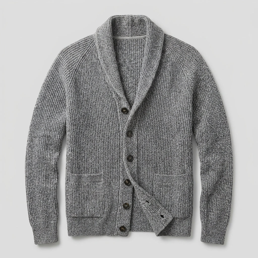 Charcoal Shawl Collar Cardigan