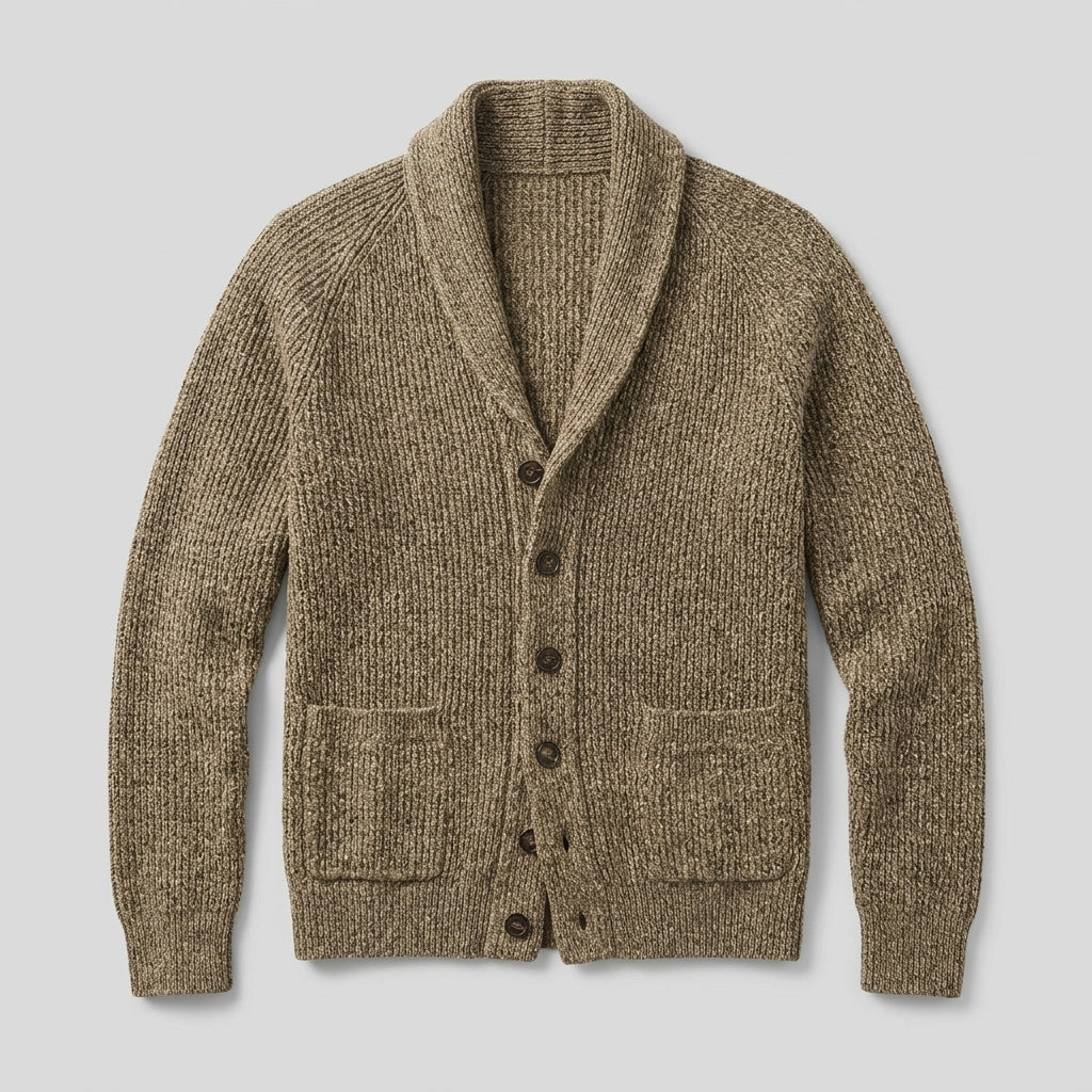 Charcoal Shawl Collar Cardigan