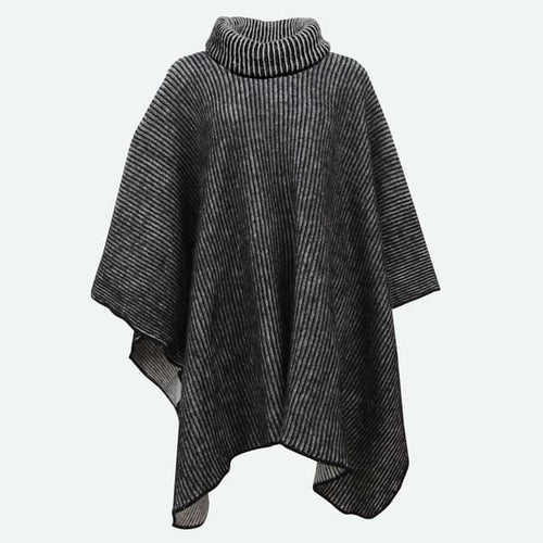 Women’s Oversized Turtleneck Knit Poncho