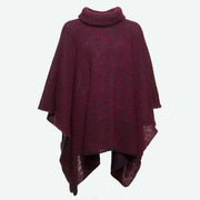 Women’s Oversized Turtleneck Knit Poncho