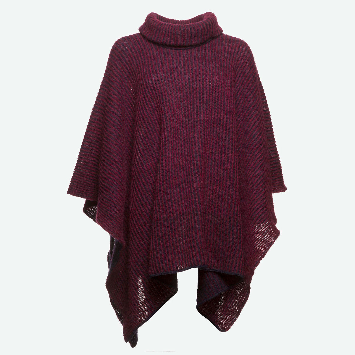 Women’s Oversized Turtleneck Knit Poncho