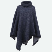 Women’s Oversized Turtleneck Knit Poncho