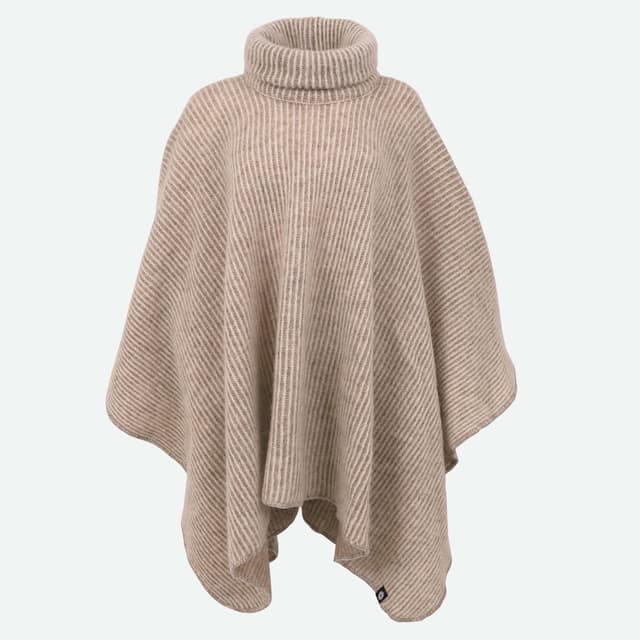 Women’s Oversized Turtleneck Knit Poncho