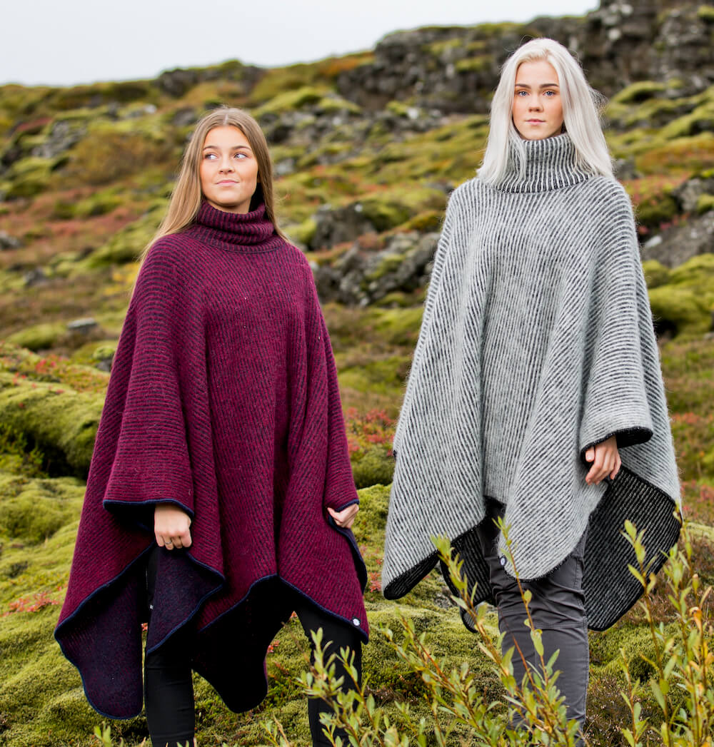 Women’s Oversized Turtleneck Knit Poncho