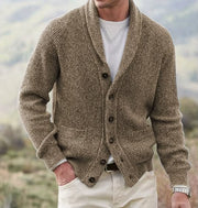 Charcoal Shawl Collar Cardigan